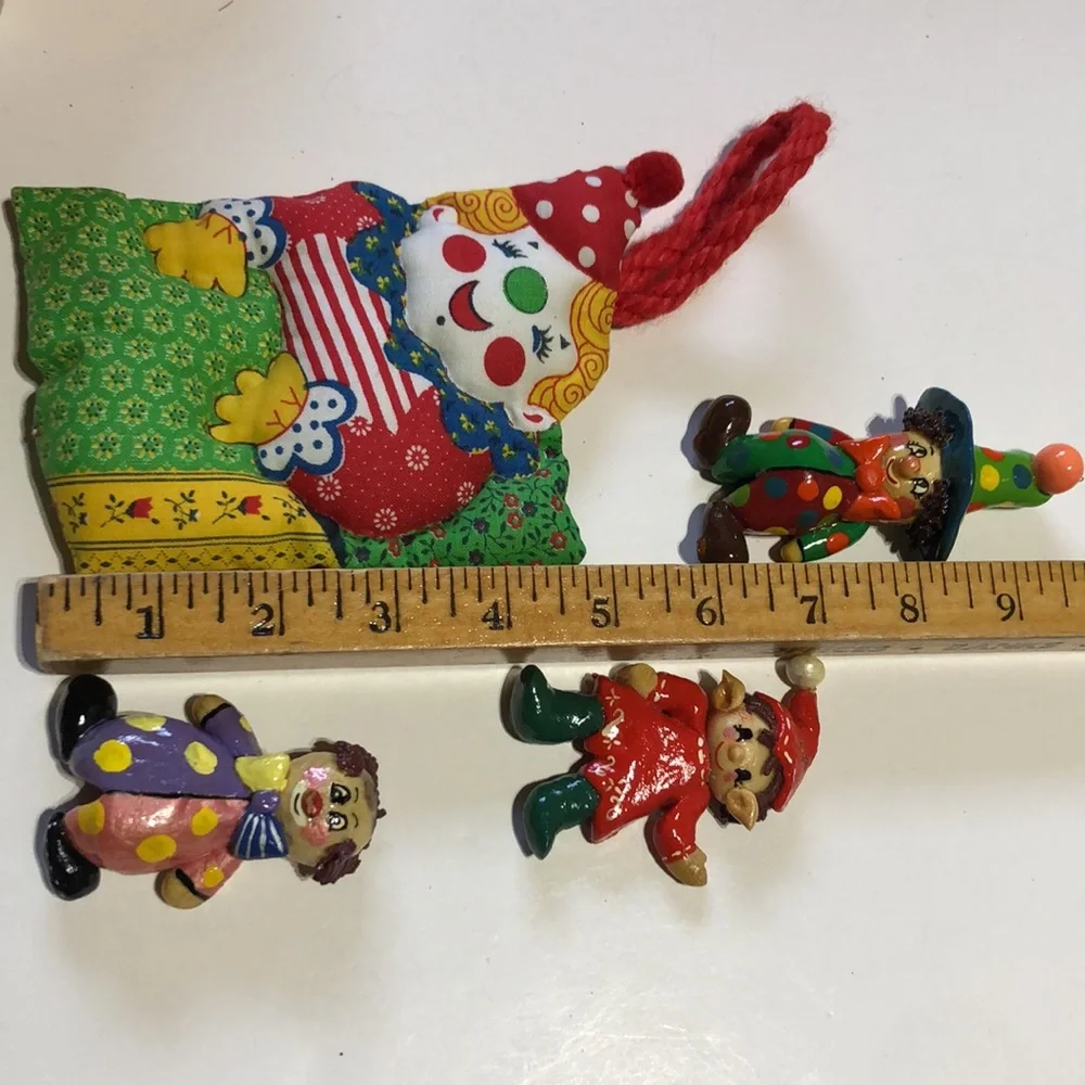 Clown Christmas ornaments 70s clown Christmas ornaments Creepy Clown